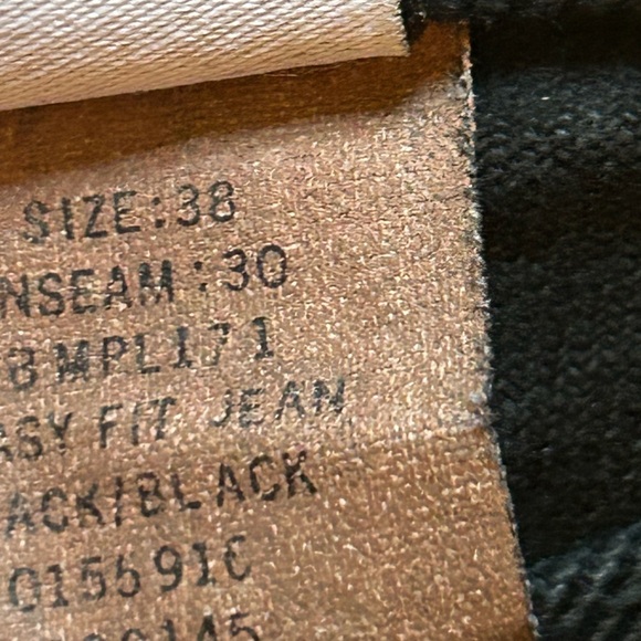MENS Y2K CALVIN KLEIN JEANS BLACK STRAIGHT LEG DENIM JEANS, SIZE 38x30 - Picture 4 of 4